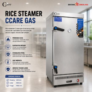 CCare 12 TRAY RICE STEAMER GAS – MESIN PENANAK NASI JUMBO EFISIENSI TINGGI