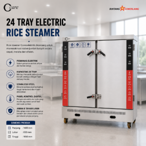 CCare24 TRAY ELECTRIC RICE STEAMER CCARE – MESIN PENANAK NASI DIGITAL JUMBO EKSTRA KAPASITAS